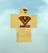 Image of Miked's early avatar, seen in a video.